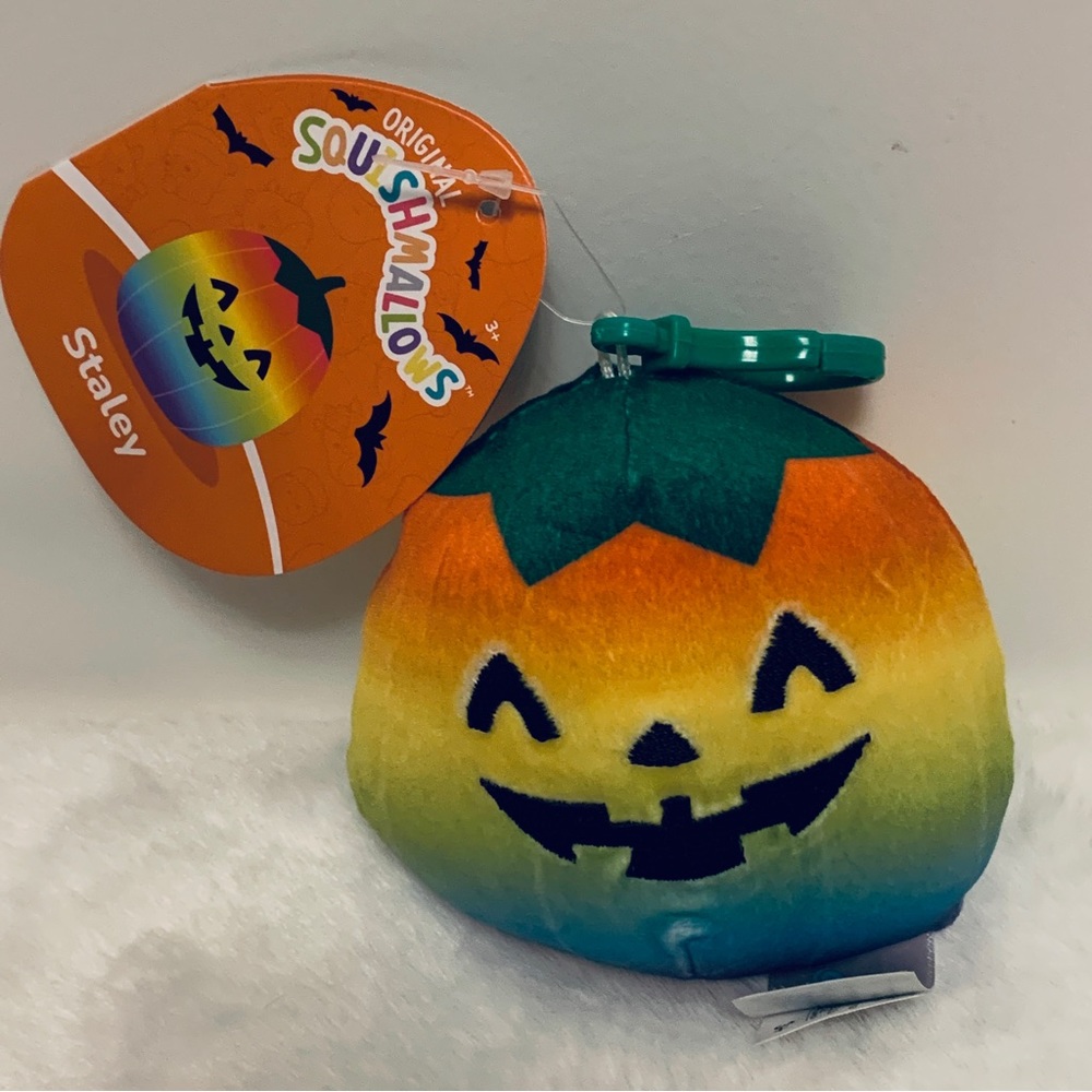 Squishmallow Clip-On Staley Jack o’Lantern 🎃Pumpkin Halloween 👻 2022, 3.5” New